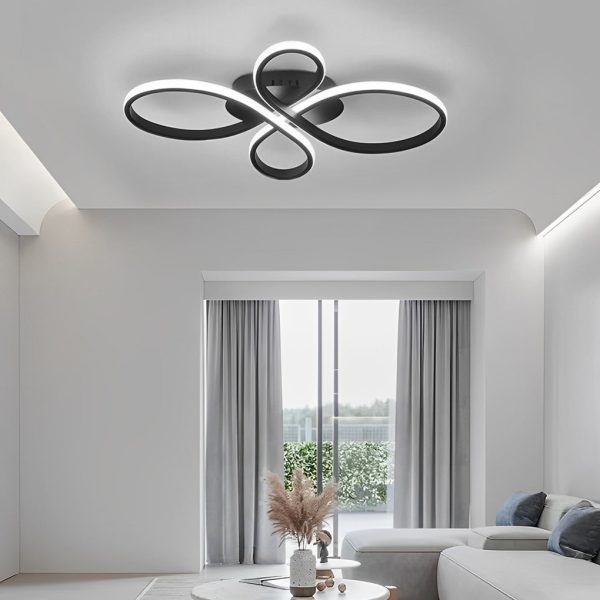 Intertwined Flower Shaped LED Modern Ceiling Light Flush Mount Lighting - Image 4