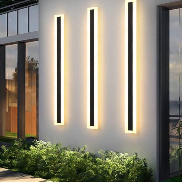 Minimalistic Elongated Bar Shaped 1-Light LED Acrylic Outdoor Waterproof Wall Light