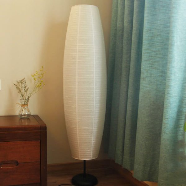 Nordic Minimalist Rice Paper Column 2-Light Standing Floor Lamp - Image 17