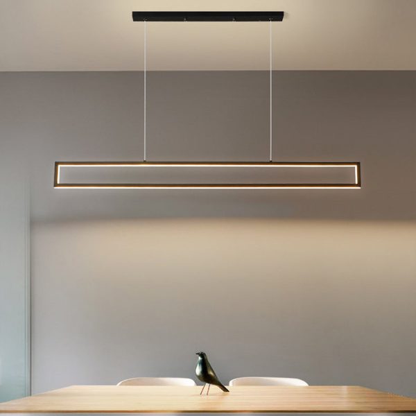 Modern Minimalist Long Frame LED Chandelier - Image 3