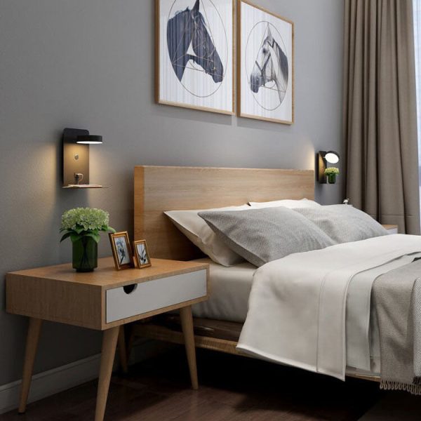 Modern Iron Square LED USB Rechargeable Wall Sconce Lamp - Image 26