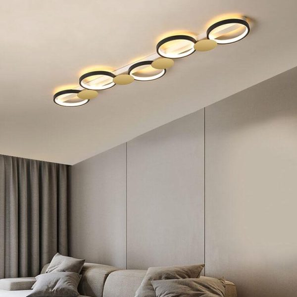 Modern Circle LED 3/4/5 Light LED Flush Mount Track Light - Image 16