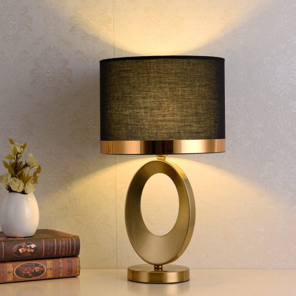 Modern Luxury Fabric Ring Base 1-Light Table Lamp - Image 3
