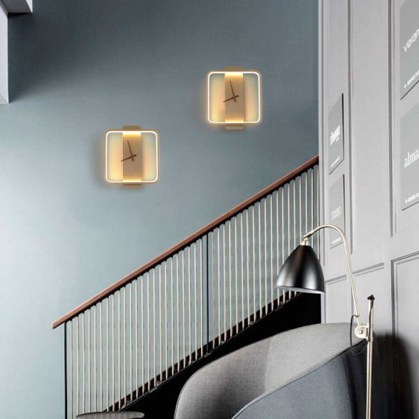 Modern Minimalist Clock Shaped 1-Light LED Wall Sconce Lamp - Image 16