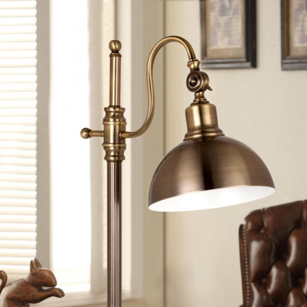 Industrial Retro Gold Iron Long Arm 1-Light LED Table Lamp - Image 4