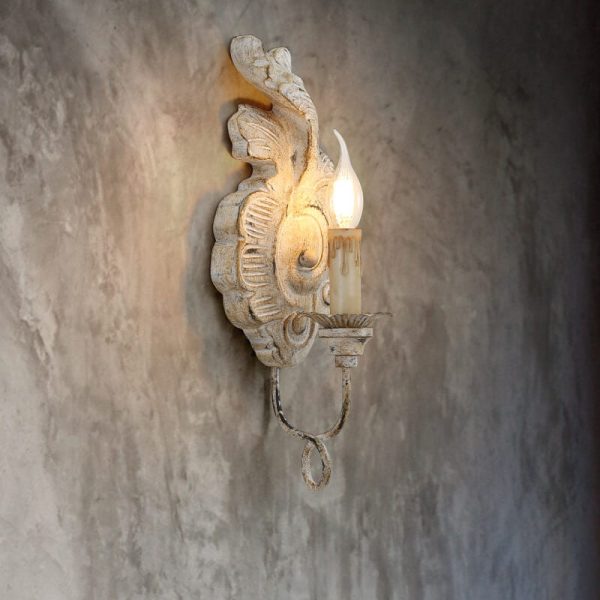 Vintage Resin Candelabra 1-Light Wall Sconce Lamp - Image 5