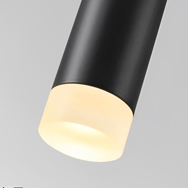 Minimalist Conical Long Tube Design COB Black Nordic Pendant Light - Image 5