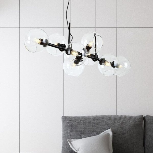 Modern Glass Magic Bean 8-Light LED Chandelier - Image 19
