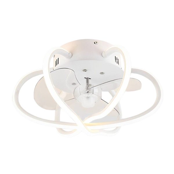Round Flower Cage LED Dimmable with Remote Bladeless Ceiling Fans Lamp - Image 7