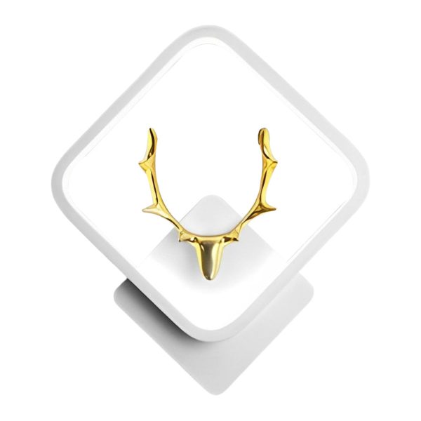 Round Square Creative Antlers Design LED Modern Wall Lamp Bedside Light - Image 12