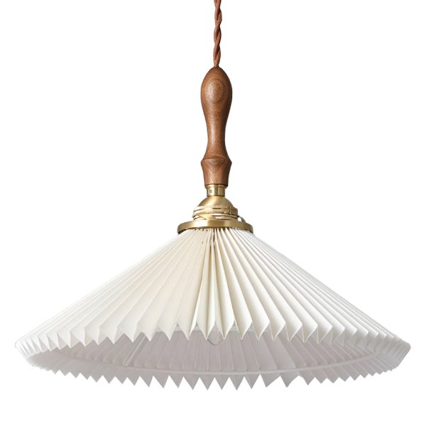 Classic Pleated Shaped LED White Nordic Pendant Lights Wall Lamp - Image 8