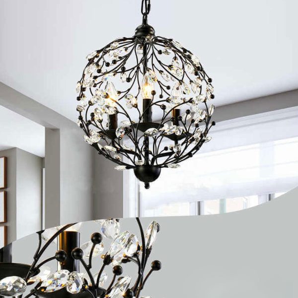 Vintage Creative Crystal Branch Design 3-Light Chandelier - Image 7
