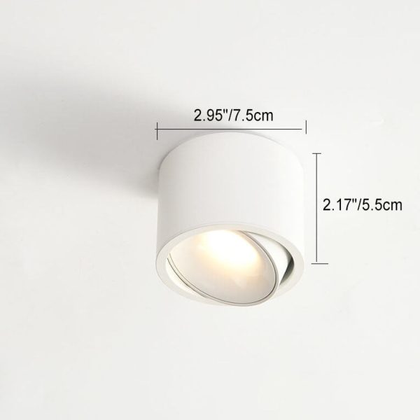 Modern Minimalist Round Spotlight Adjustable LED Flush Mount Ceiling Light - Image 8