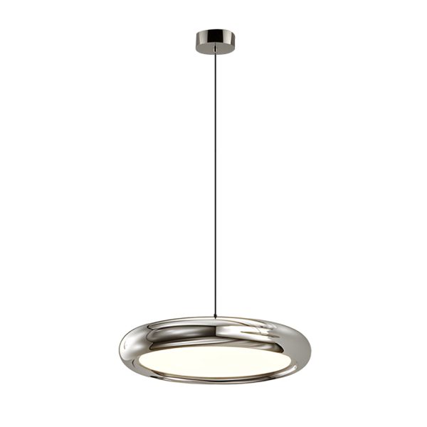 Modern 1/3-Light Black/chrome Round Metallic LED Pendant Light - Image 10