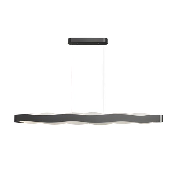 1-Light Linear Wavy Round LED Pendant Light - Image 8