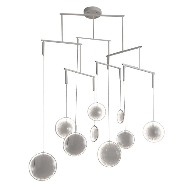 3/6/9-Light White Focus LED Chandelier - Image 9