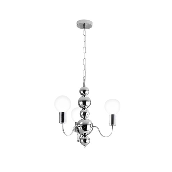 Iron Electroplating Glass Ball Shade Minimalist French Style Chandelier - Image 13