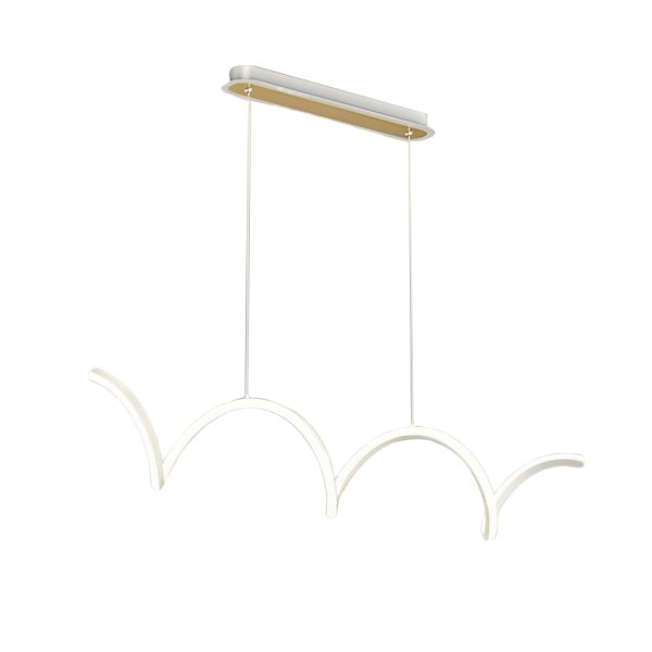 Wave Minimalist Three Step Dimming LED Stepless Dimming Modern Chandelier - Image 7