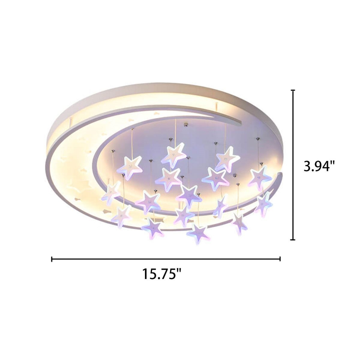 Modern Creative Star Hanging Round LED Flush Mount Ceiling Light - Image 8
