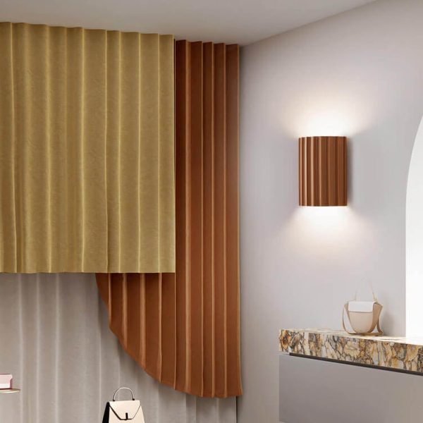 Macaron Resin Striped Half Cylinder 1-Light Wall Sconce Lamp - Image 2