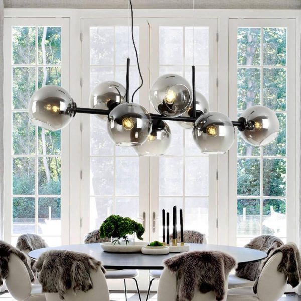 Modern Glass Magic Bean 8-Light LED Chandelier - Image 3