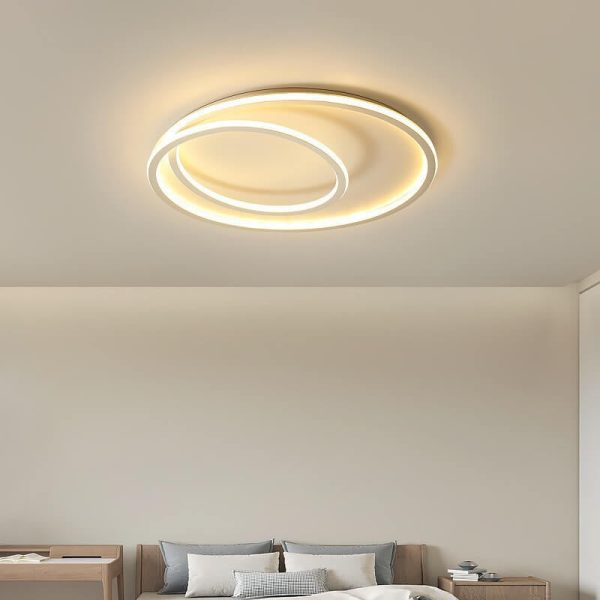 Nordic Minimalist Double Circle LED Flush Mount Ceiling Light - Image 2