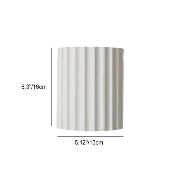 Contemporary Scandinavian Resin Half Column 2-Light Wall Sconce Lamp For Hallway - Image 12