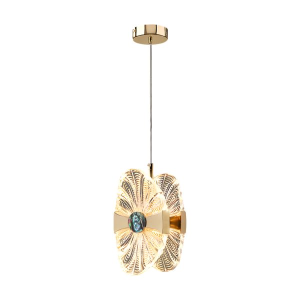 Acrylic Round Lotus Leaf 3 Step Dimming Luxury Modern Pendant Lights - Image 6