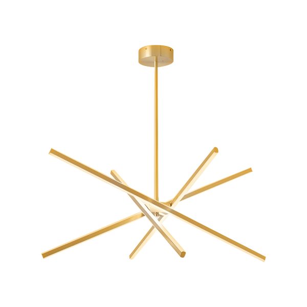 4-Light Dimmable LED Sputnik Linear Chandelier - Image 7