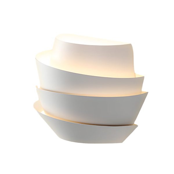 Minimalist Layers Half Cylinder Iron 2-Light Wall Sconce - White - Image 7