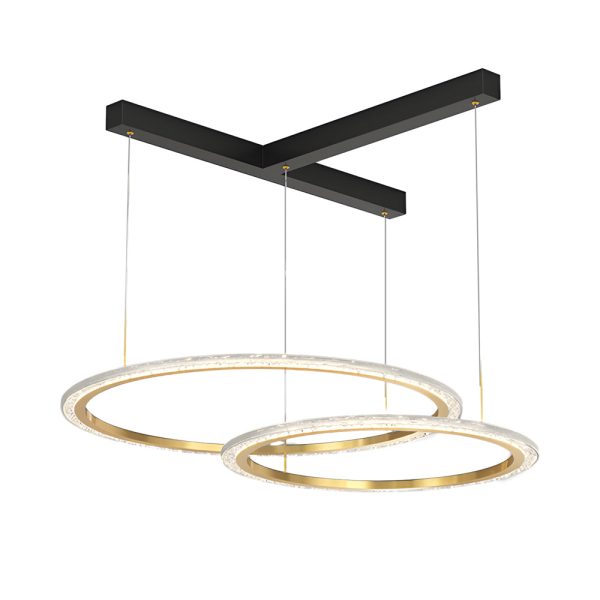 2/3 Rings Three Step Dimming Creative Modern Ceiling Lights Fixture Chandelier - Image 6