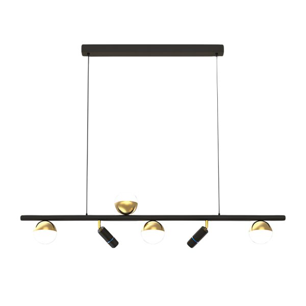 Long Strip LED Three Step Dimming Nordic Spotlight Dining Room Chandelier - Image 6