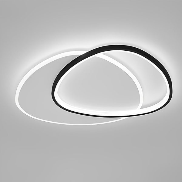 White Black Flush Mount Lights Unique Circle Iron Acrylic Lights - Image 5