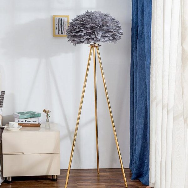 Modern Feather 1-Light Globe Standing Floor Lamp - Image 12