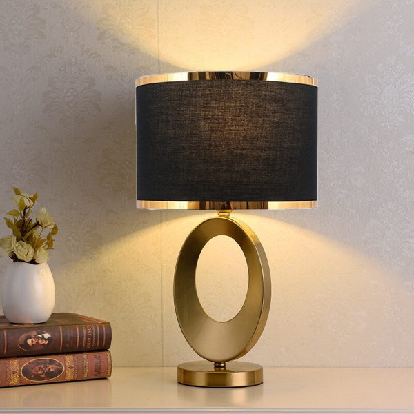 Modern Luxury Fabric Ring Base 1-Light Table Lamp - Image 5