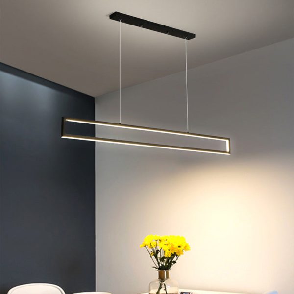 Modern Minimalist Long Frame LED Chandelier - Image 5