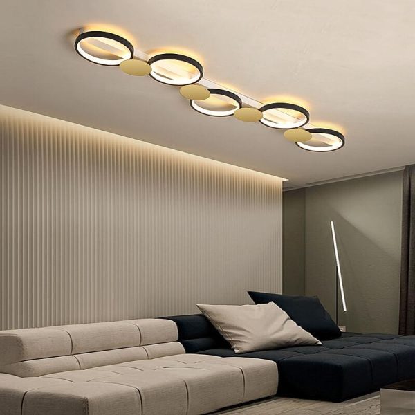 Modern Circle LED 3/4/5 Light LED Flush Mount Track Light - Image 2