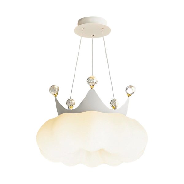Clouds Crystal Crowns LED Three Step Dimming Ins Modern Chandelier Light - Image 9