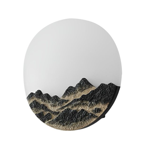 Round Creative Mountain Scenery LED Waterproof Modern Outdoor Wall Lamp - Image 7