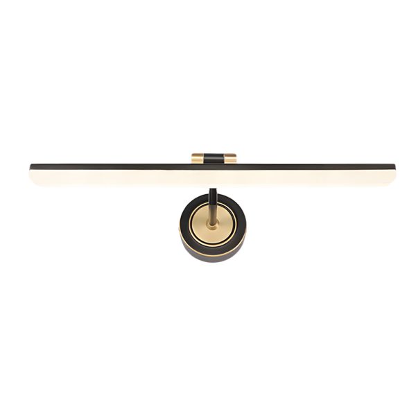 Adjustable LED Bathroom Vanity Mirror Light with Rotatable Flat Bar in Gold/Black Finish - Image 10