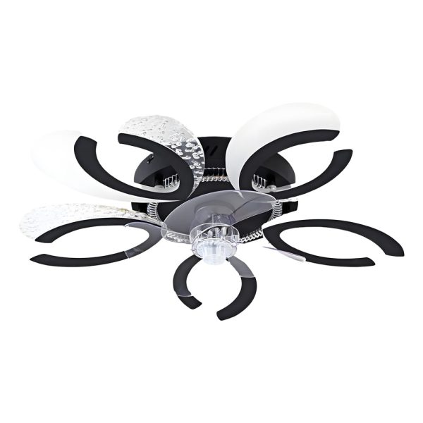 Simple Flowers Mute Timing Stepless Dimming Smart Modern Ceiling Fan Light - Image 6