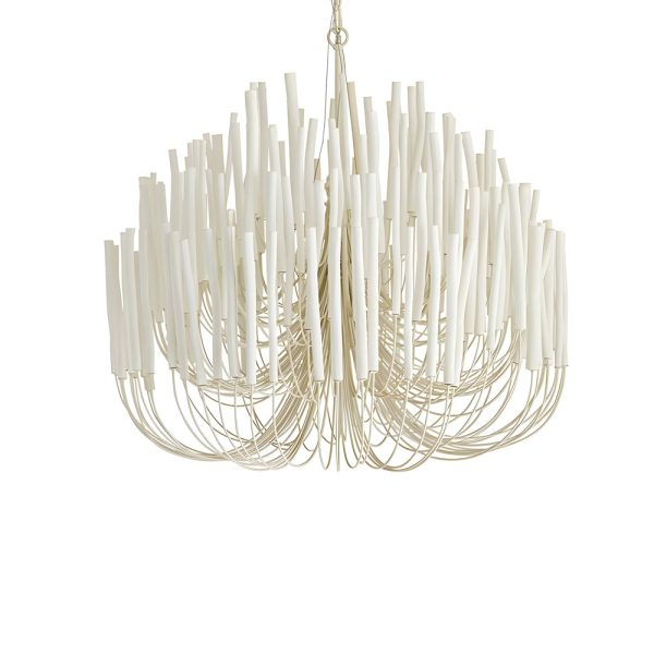 Whitewashed Wood Tilda Chandelier Large Hanging Ceiling Light - Image 9