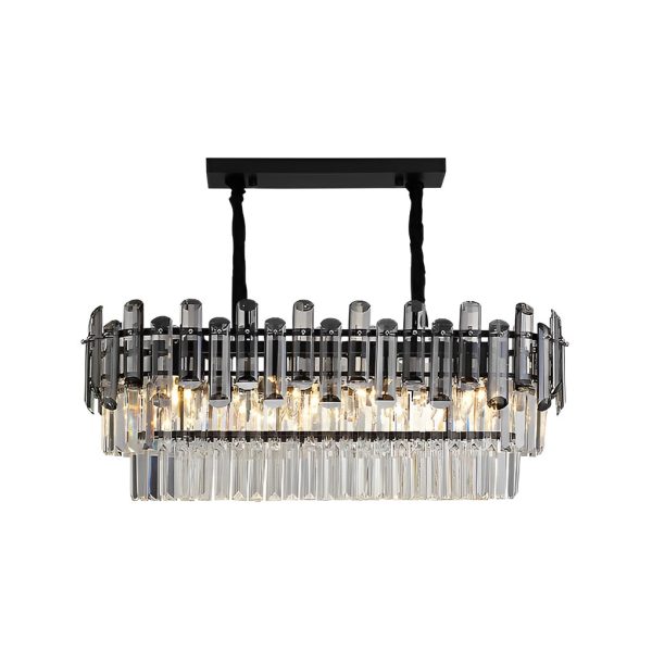 Long Rectangular Three Step Dimming LED Crystal Postmodern Chandelier - Image 7