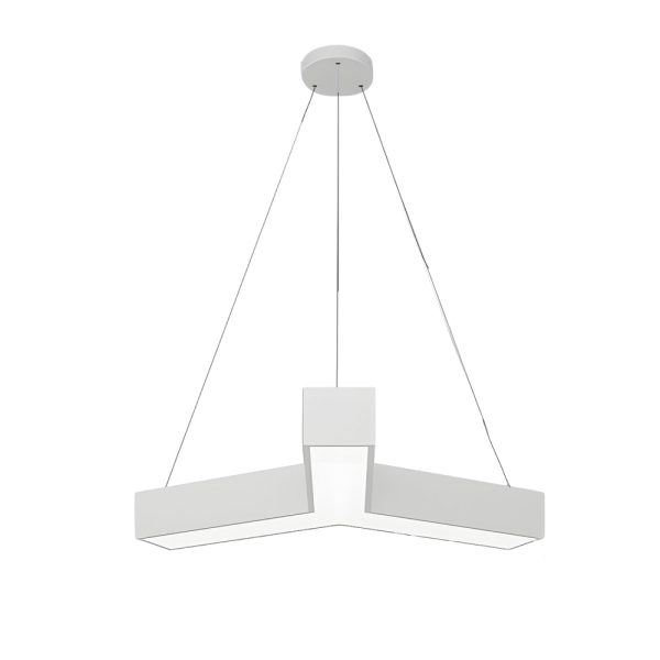 4 Pcs Modern Seamless Y-Shaped Linear LED Office Pendant Lights - Image 9