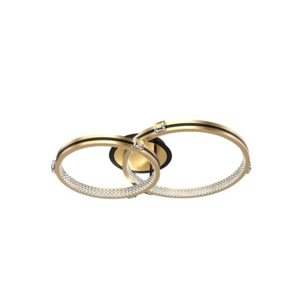 2/3/4 Rings Creative Step Dimming Brushed Gold Modern LED Ceiling Lights - Image 4