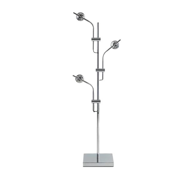 Industrial Multi-Angle Task Lighting Chrome Floor Lamp - Image 8