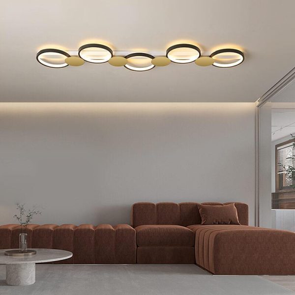 Modern Circle LED 3/4/5 Light LED Flush Mount Track Light - Image 3