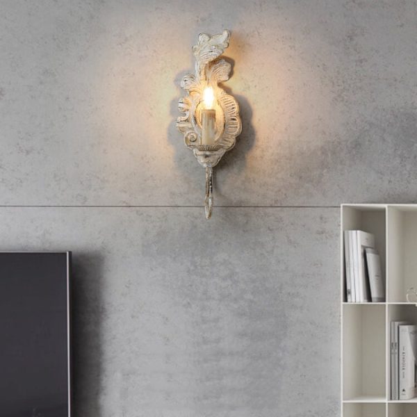Vintage Resin Candelabra 1-Light Wall Sconce Lamp - Image 6