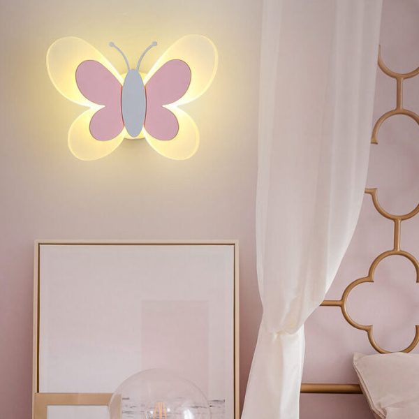 Creative Butterfly Acrylic 1-Light LED Wall Sconce Lamp - Image 3