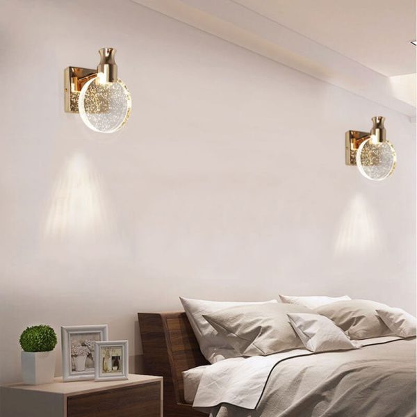 Nordic Crystal Bubble 1-Light LED Wall Sconce Lamp - Image 2